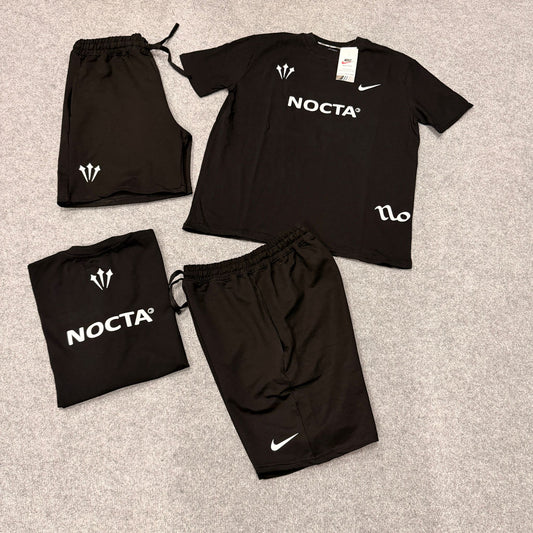 Conjunto nike nocta negro logo blanco