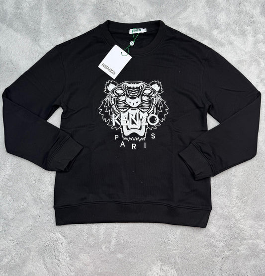 SUDADERA KENZO NEGRA LOGO BLANCO