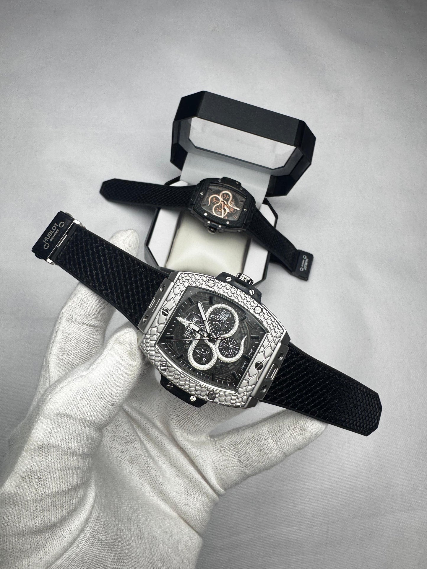 RELOJ HUBLOT NEGRO Y GRIS