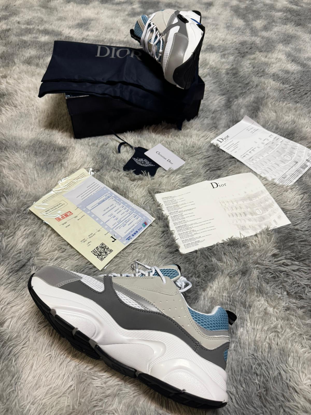 Dior b22 grises y azules detalles blancos