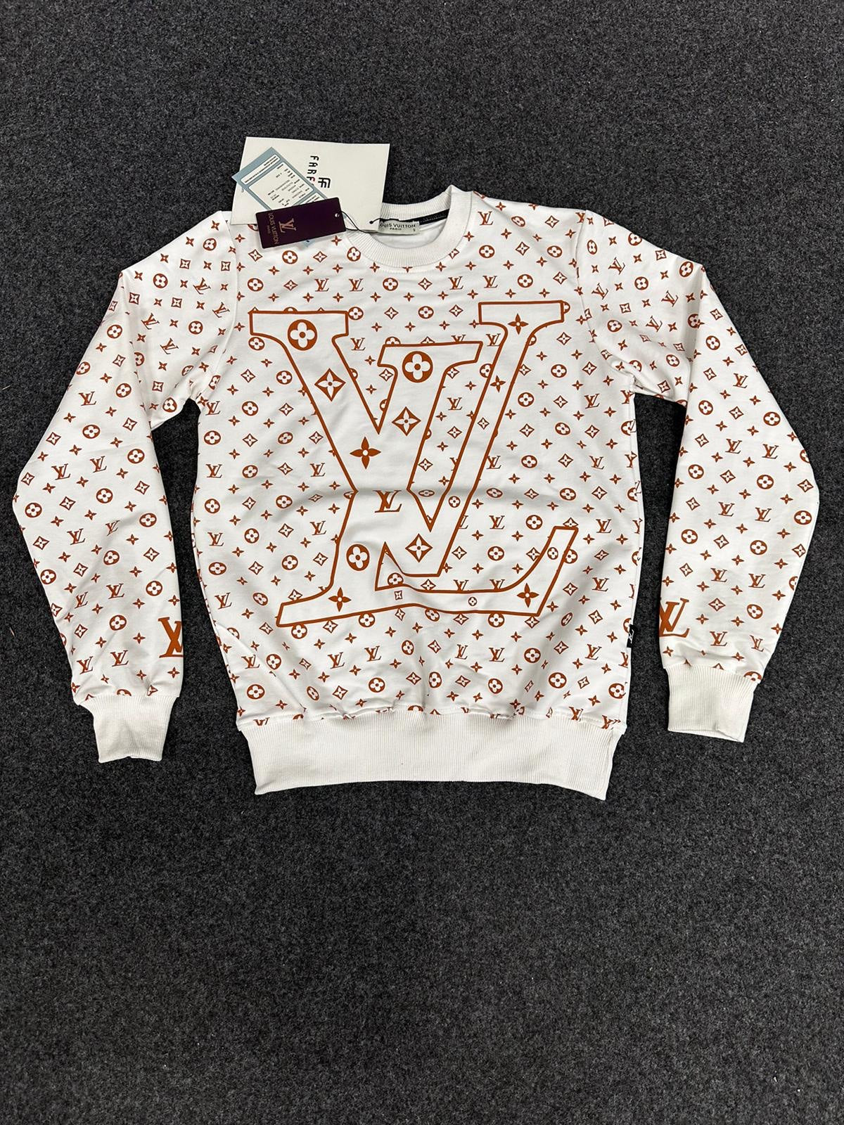 Sudadera LV blanca logos