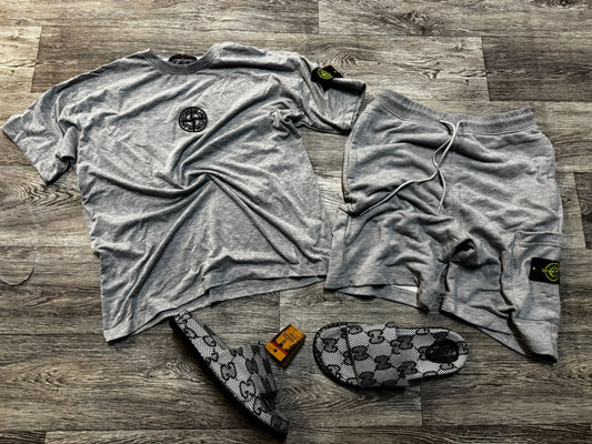 Conjunto gris stone island