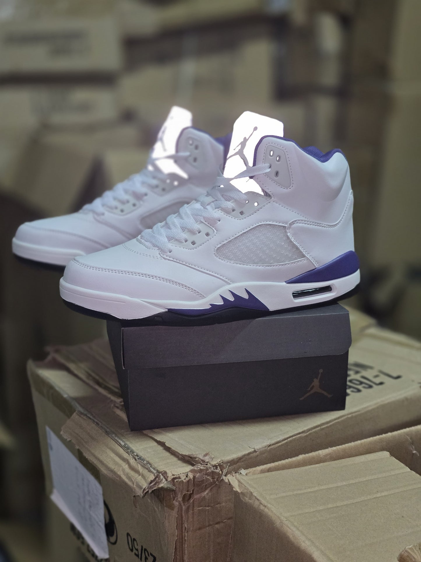 Jordan 5 blanca Lila