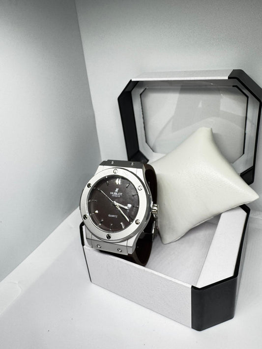RELOJ HUBLOT MARRON Y GRIS
