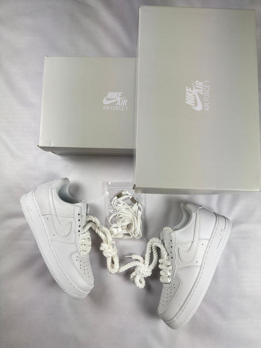 Air force blancas cordones gordos