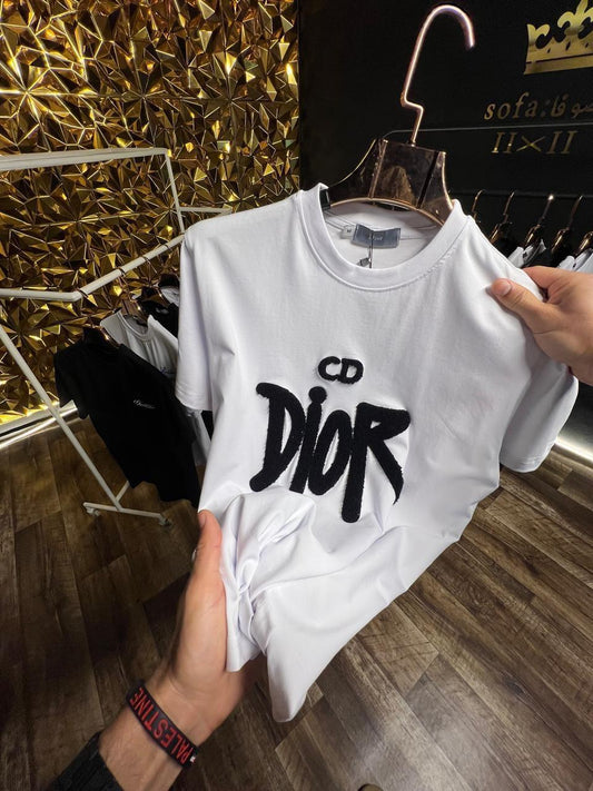 Camiseta Dior blanca logo negro