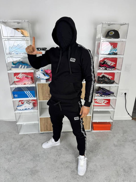 Chandal ARMANI negro logo blanco