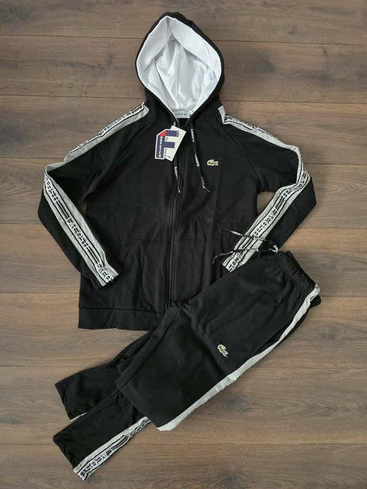 Chandal lacoste negro cordones lacoste