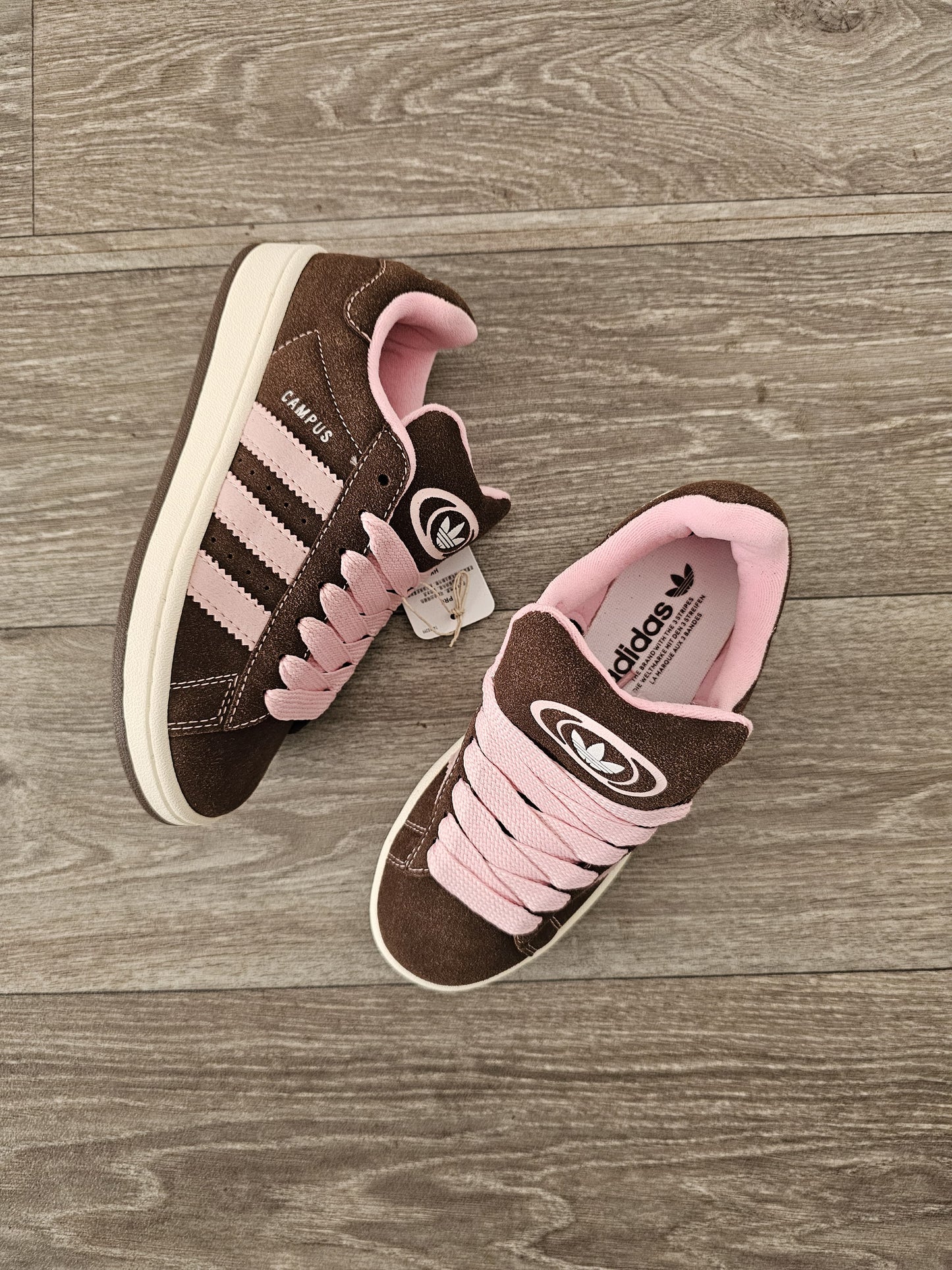 Adidas campus marron rosa