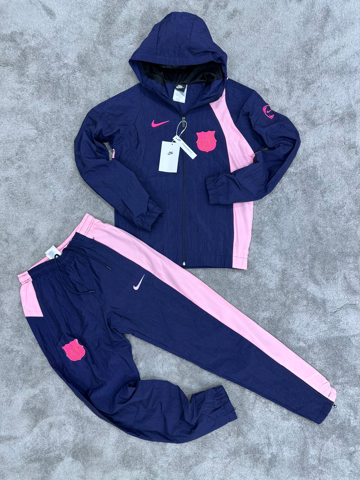 Chandal nike x barcelona azul y rosa