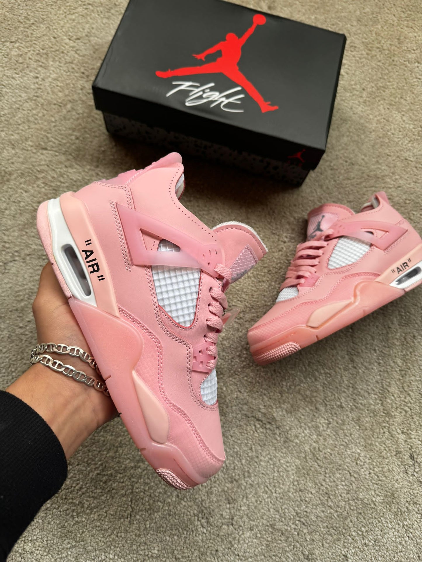 Jordan 4 off white pink