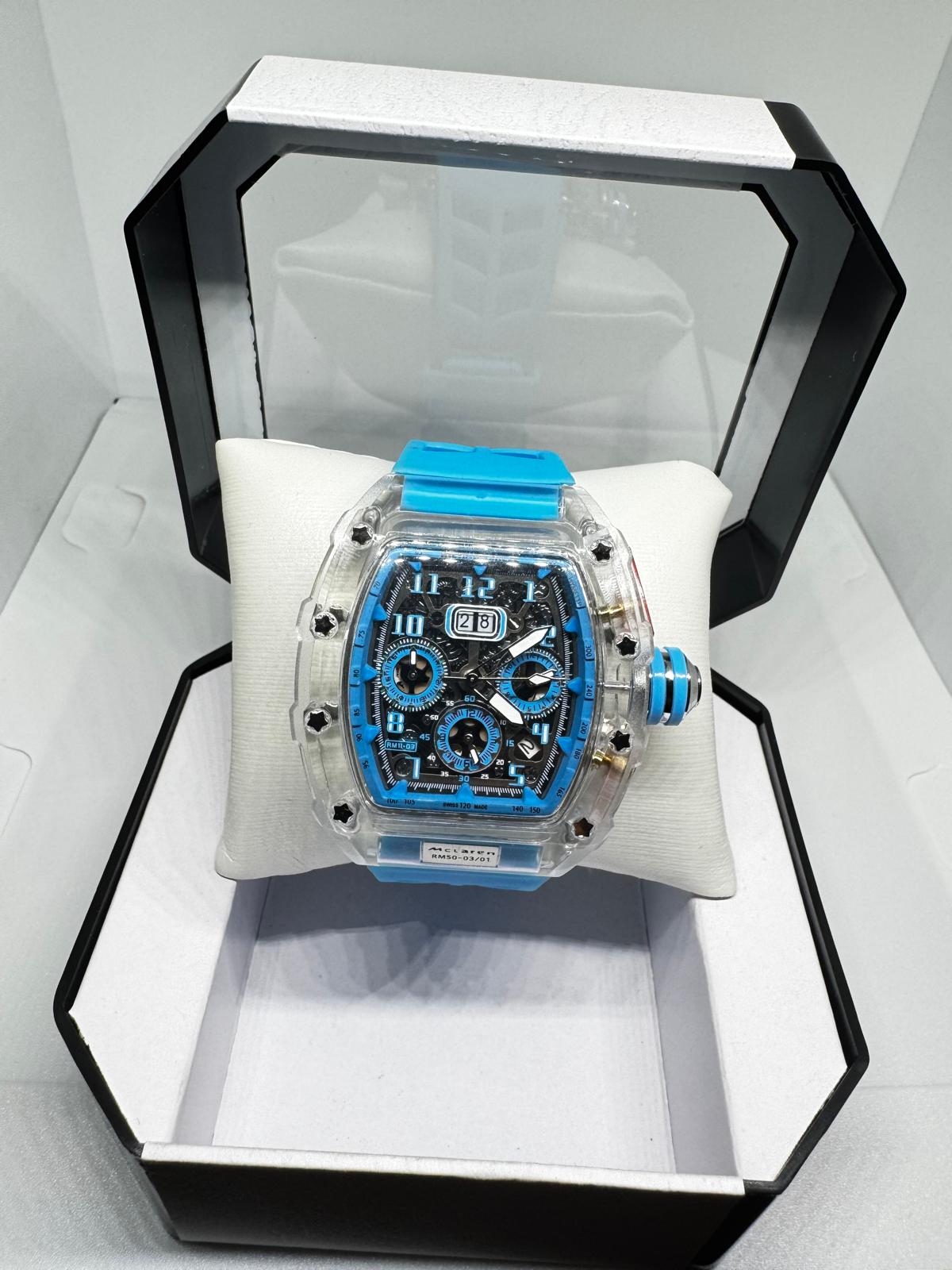 RELOJ RICHARD MILLE AZUL Y GRIS