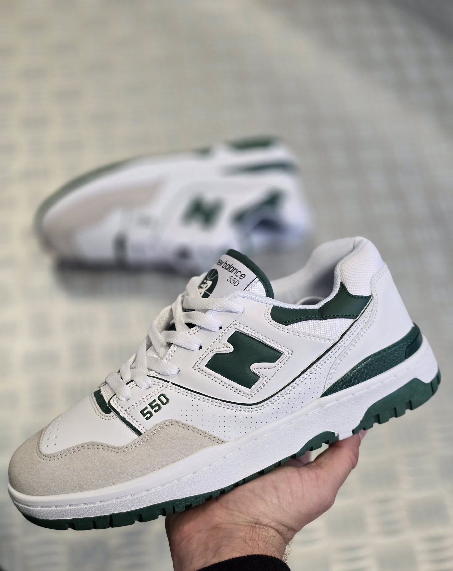 New balance 550 blanca verde