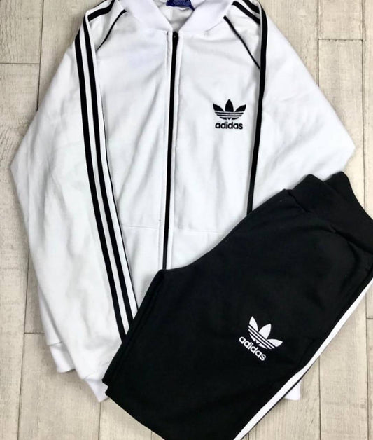 CHANDAL ADIDAS CLASSIC blanco y negro