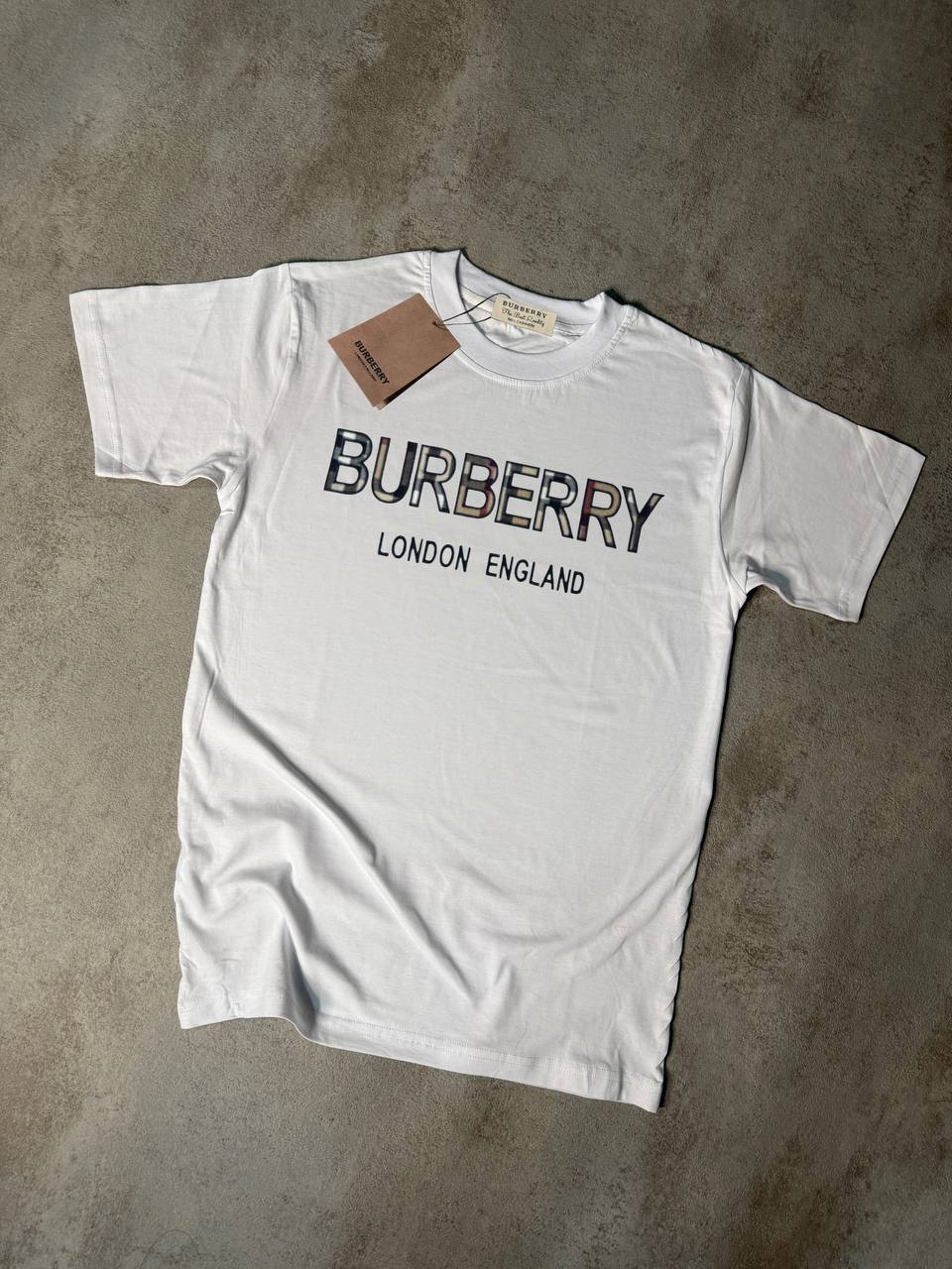 Camiseta Burberry blanco logo colores