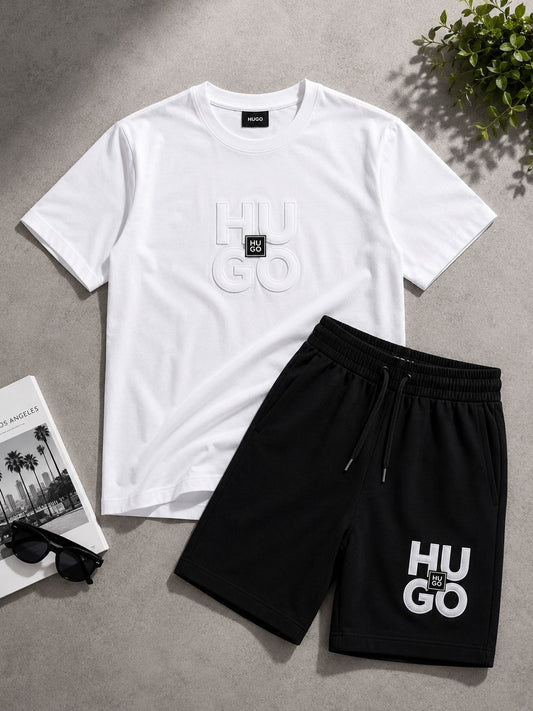 CONJUNTO HUGO BOSS blanco detalles negros