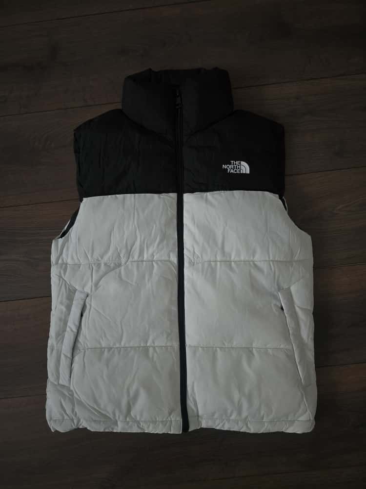 Chaleco north face blanco negro