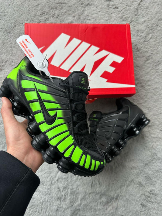 Shox negras camaleon verde