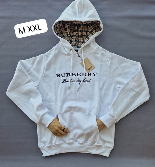 Sudadera BURBERRY blanca logo negro