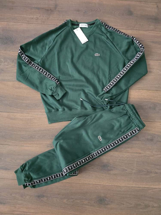 Chandal lacoste basic sin cremallera verde