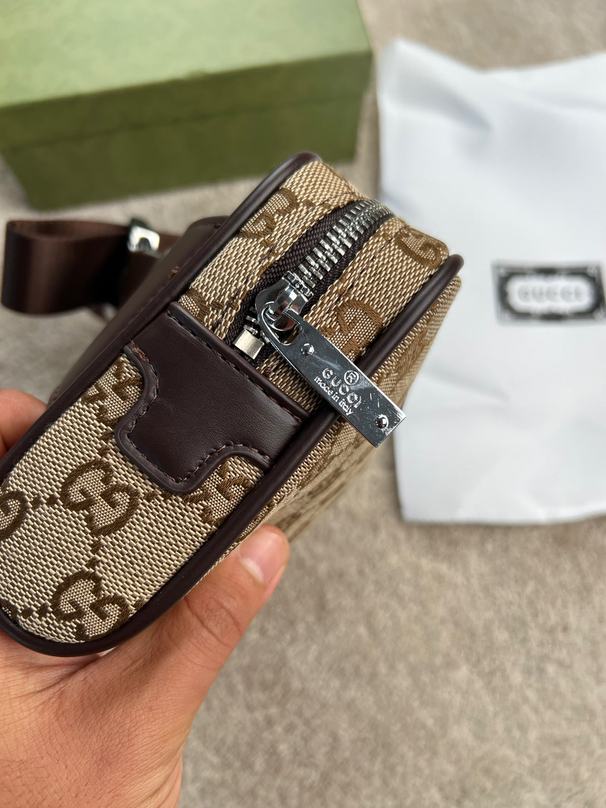 Bandolera Gucci marron logos logo marron
