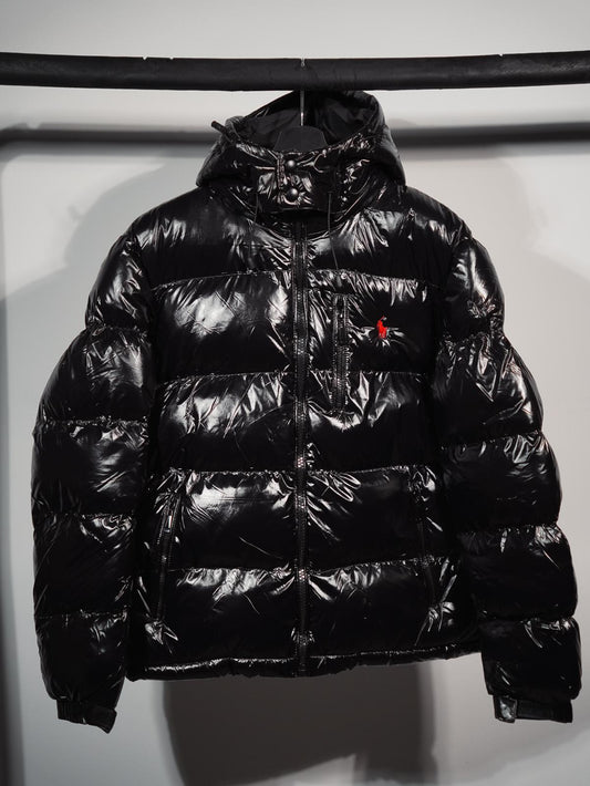 CHAQUETA RALPH LAUREN NEGRA LOGO ROJO