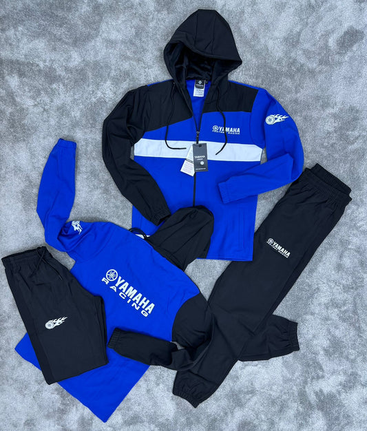 Chandal Yamaha azul y negro logo blanco