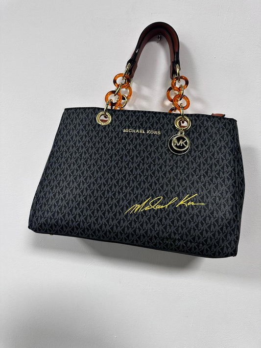 Bolso grande Michael Kors negro logo dorado