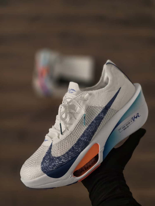 Air zoom blanca logo azul