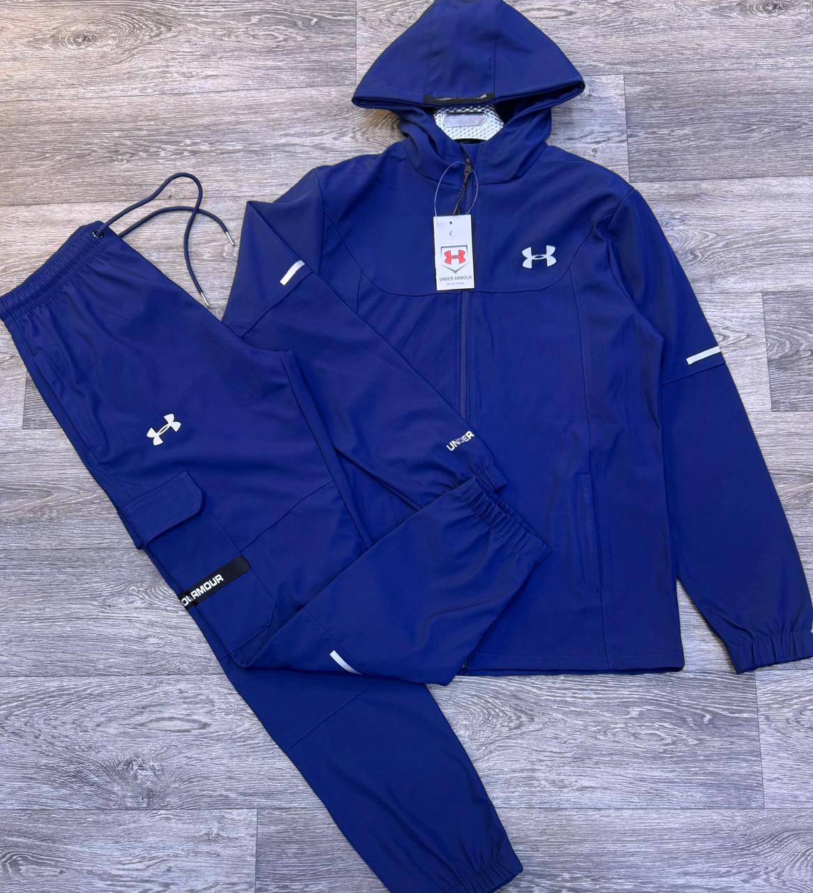 Chandal under armour azul logo blanco