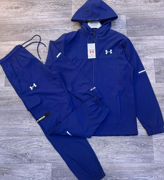 Chandal under armour azul logo blanco