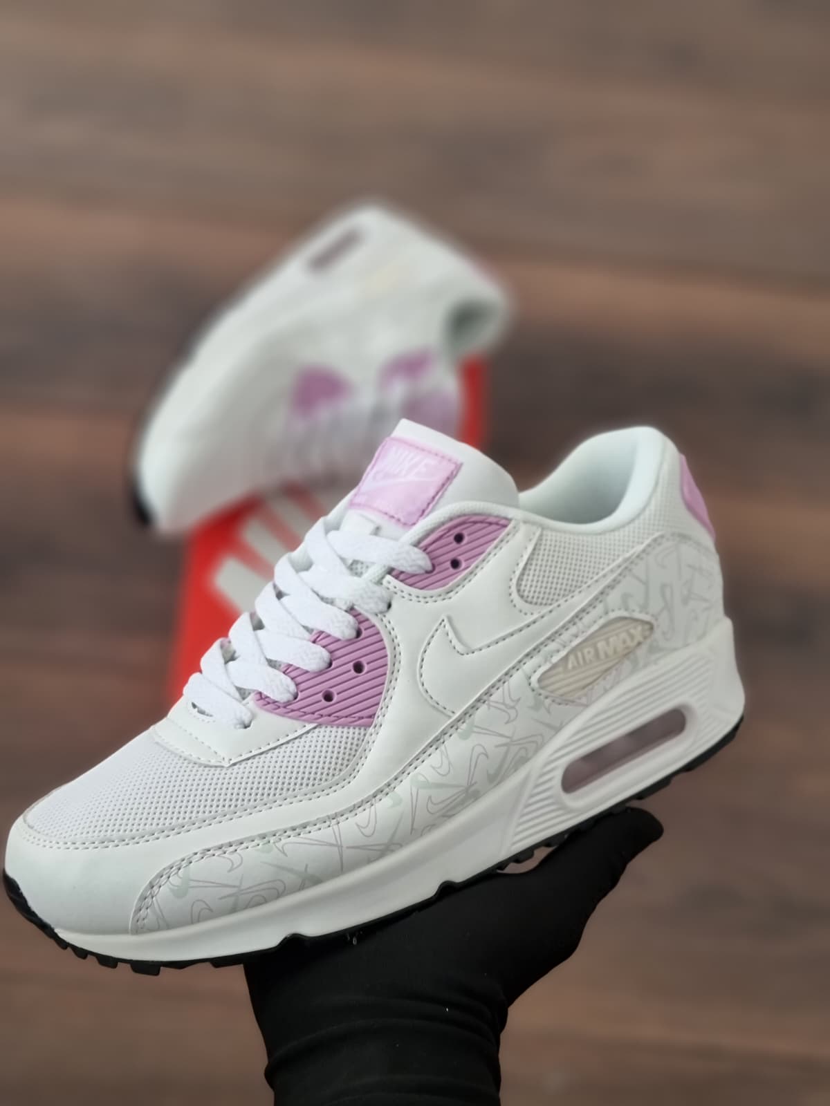 Air max 90 blanca morada