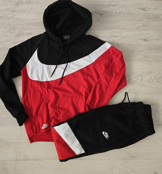 Chandals nike logo grande rojo negro logo blanco