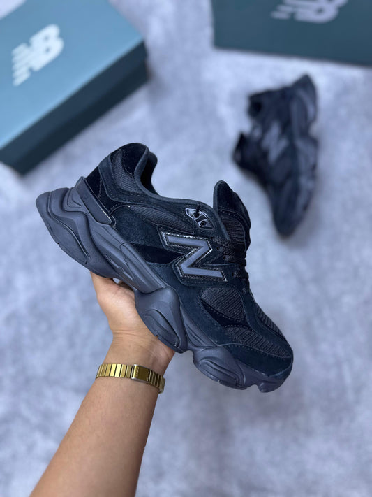 New balance 9060 negras logo gris