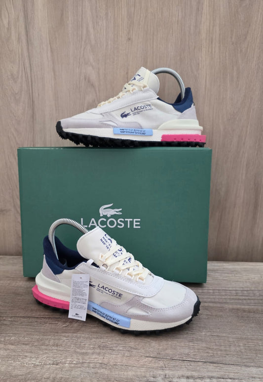 Lacoste blanca azul rosa
