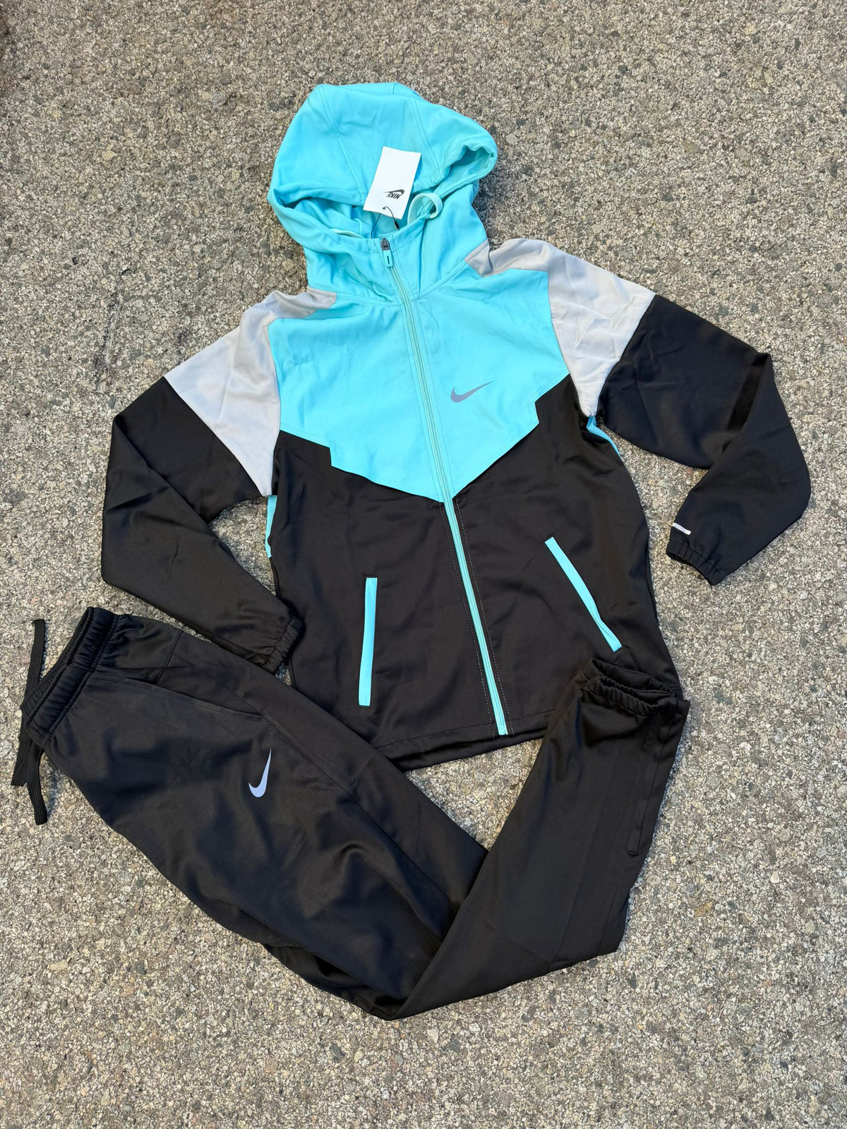 Chandal nike Miller azul logo gris