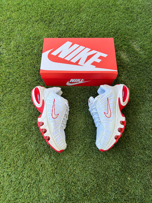 Shox blancos detalles rojos