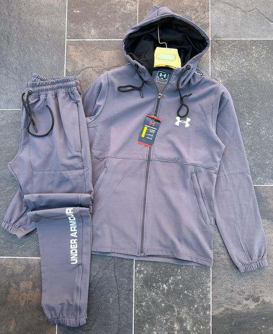 Chandal under armour grises logo blanco