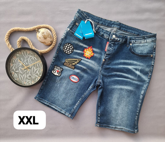 Pantalon corto azul logos DSQUARED2