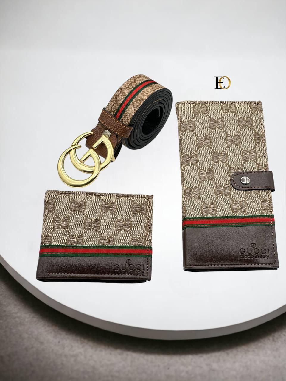 PACK GUCCI Cartera + Billetera + cinturon