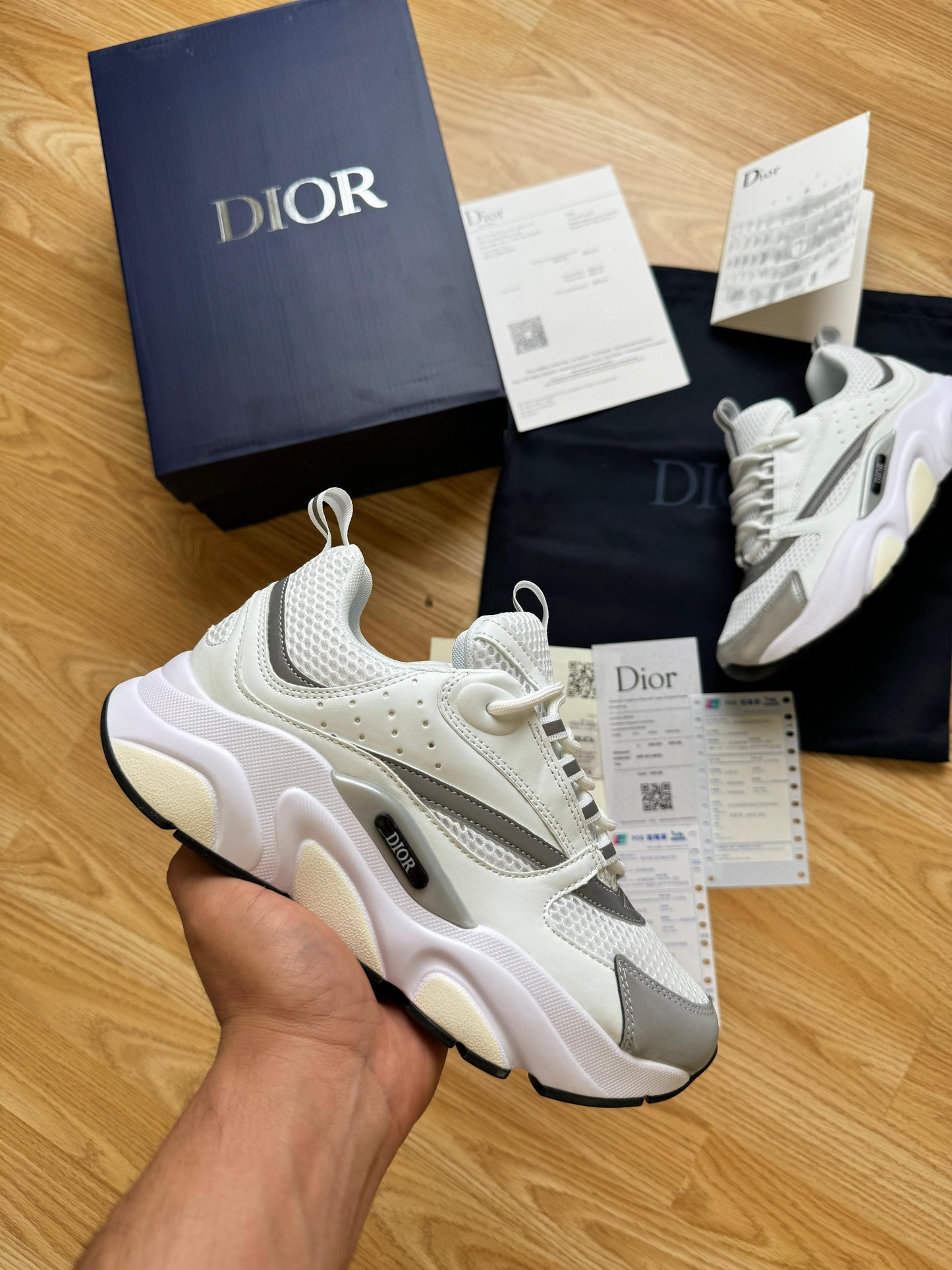 Dior B22 blancas detalles grises