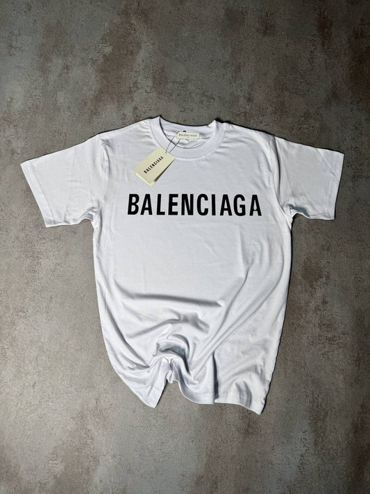 Camiseta Balenciaga blanco logo negro
