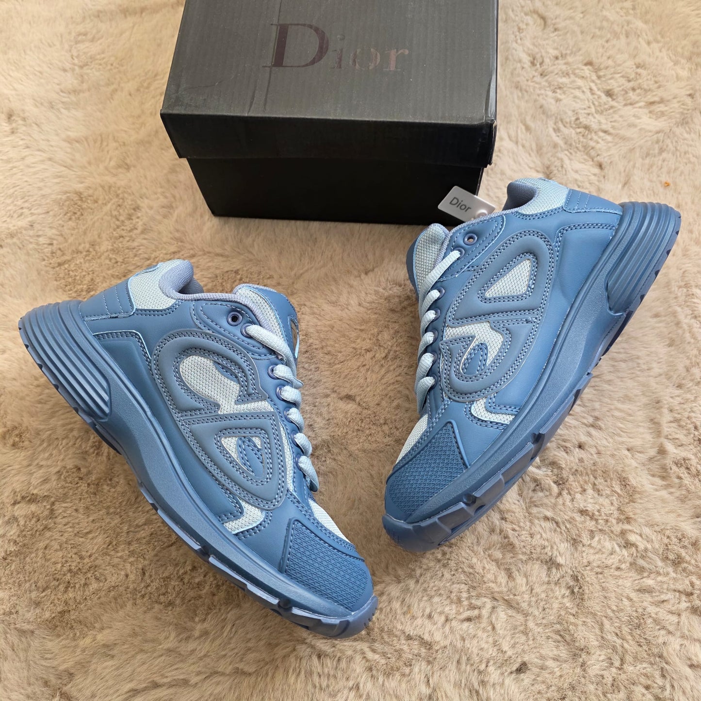 Dior B30 x Stone Island azules logo gris