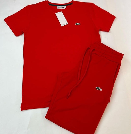 Conjunto pantalón corto LACOSTE rojo