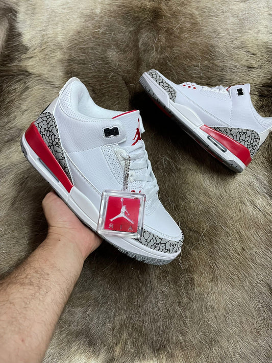 JORDAN 3 WHITE RED