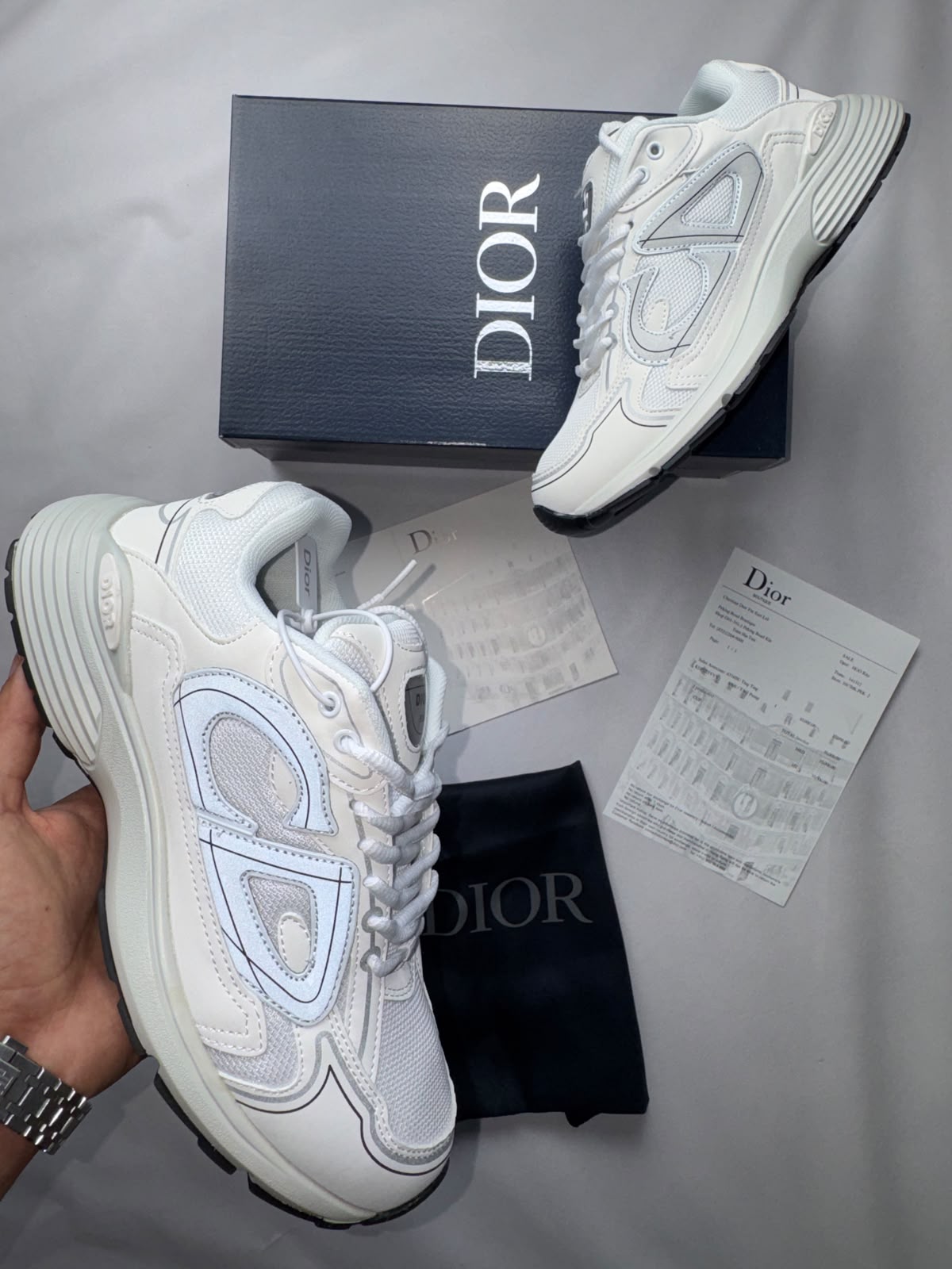 Dior b30 blancas logo gris