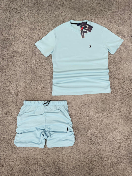 CONJUNTO Ralph Lauren azul logo negro