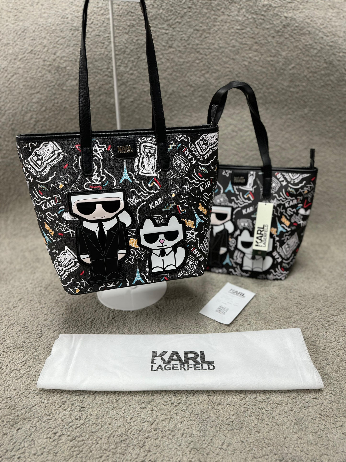 Bolso Karl Lagerfeld negra logos