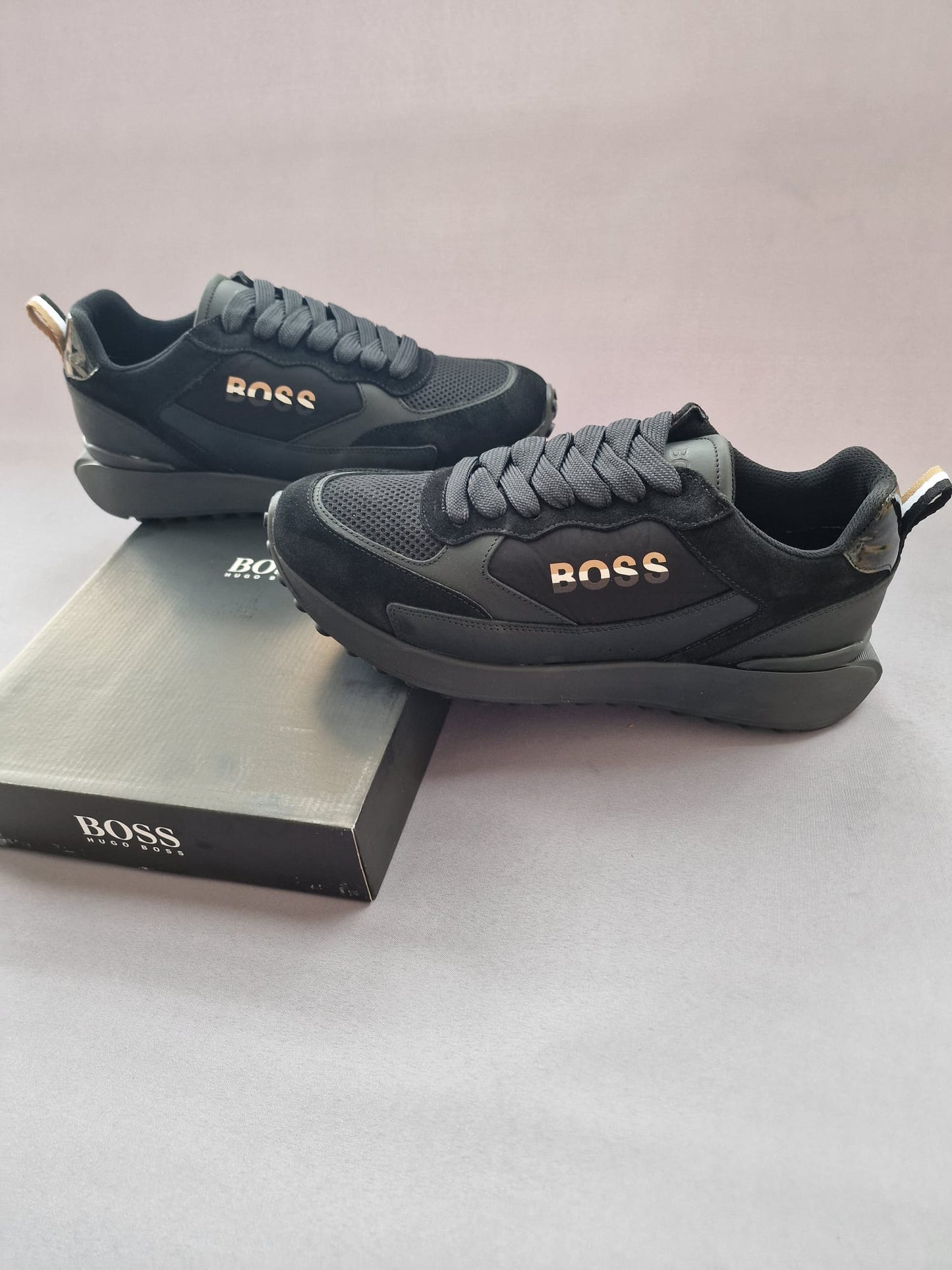 Zapatillas Hugo boss negras logo tricolor