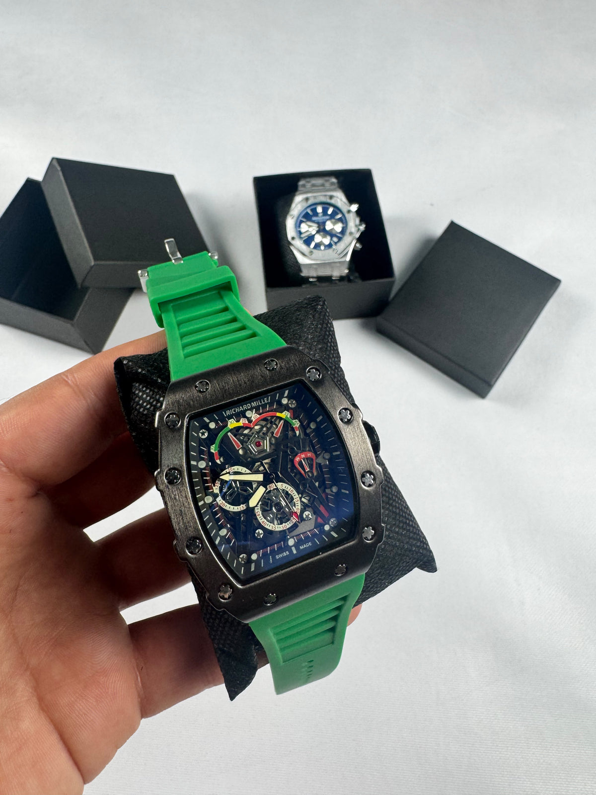 RELOJ RICHARD MILLE NEGRAS Y VERDES